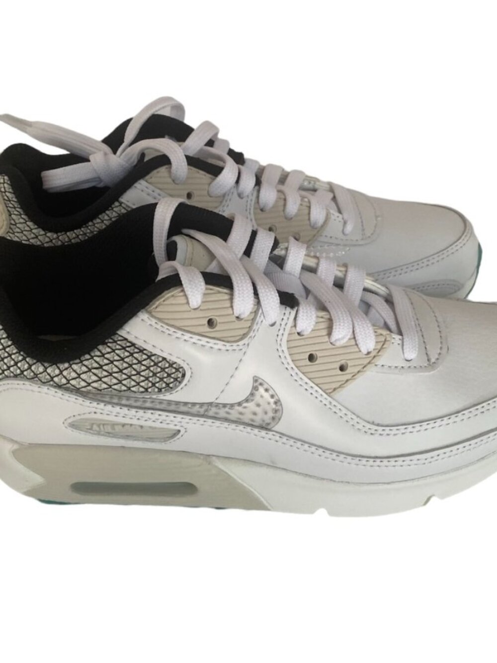 Nike Air Max 90 SE White Platinum Glacier Ice Sneakers Size 5Y/Womens 6.5